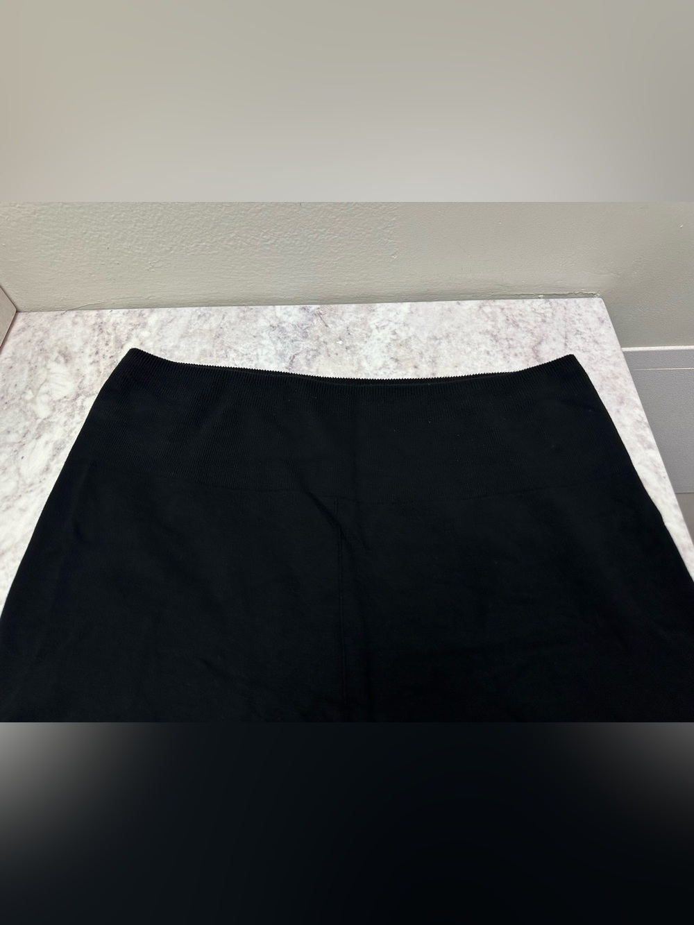 Fabletics Black Ribbed Wide Leg Leggings